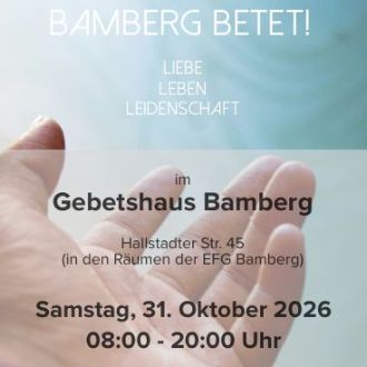 Ausschnitt des Flyers zum Gebetstag im Gebetshaus Bamberg 31.10.26